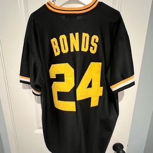 Mitchell and Ness Bonds Pirates Jersey. made in the USA size 2XL. Fits like XL